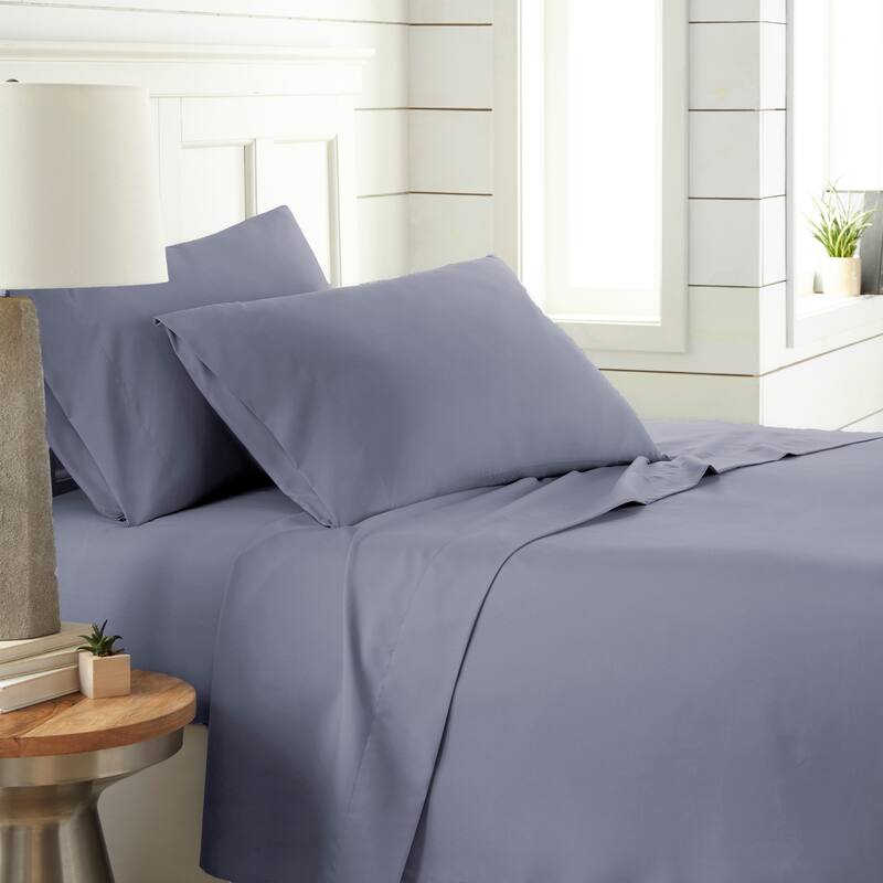 Vilano Classic Ultra-Soft Deep Pocket 4-piece Bed Sheet Set - Denim - California King
