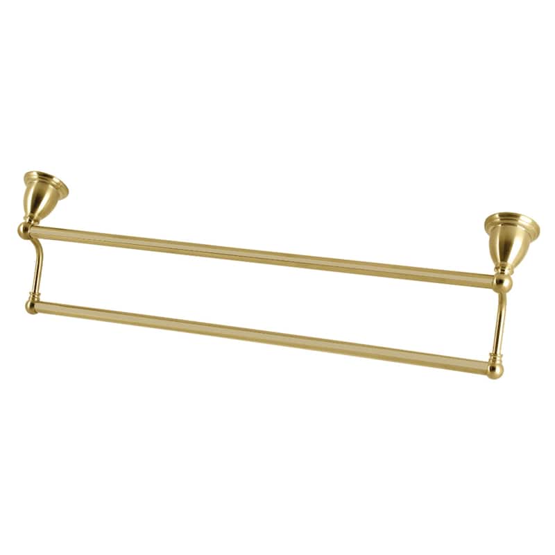 Kingston Brass Heritage 24-Inch Dual Towel Bar - Brushed Brass