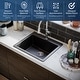 preview thumbnail 37 of 55, Karran Top Mount 25 in. Single Bowl Quartz Kitchen Sink