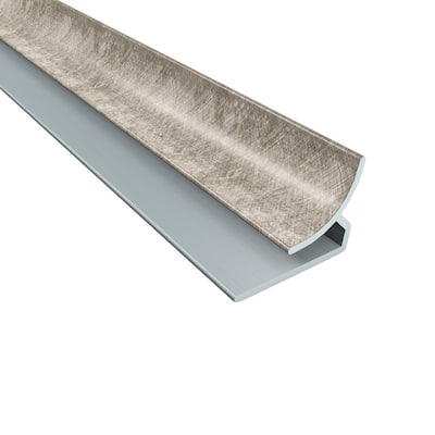 FASÄDE 47 in. Decorative Vinyl Inside Corner Trim Crosshatch Silver (5 Pack) - 5 Pack