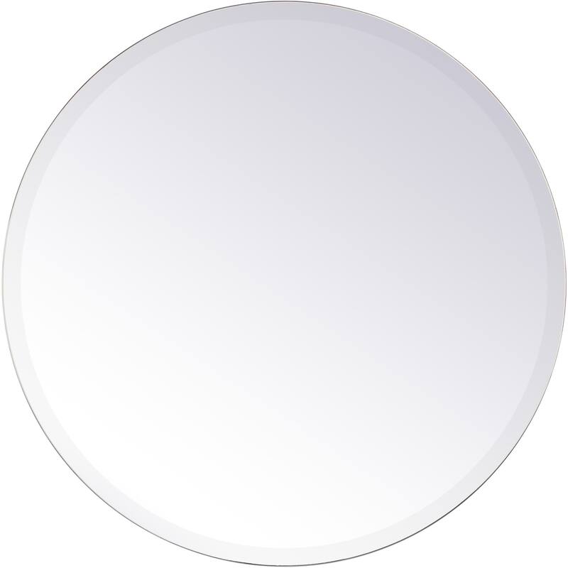 Elegant Lighting Gracin 24" Diameter Circular Flat Frameless Bathroom - Clear
