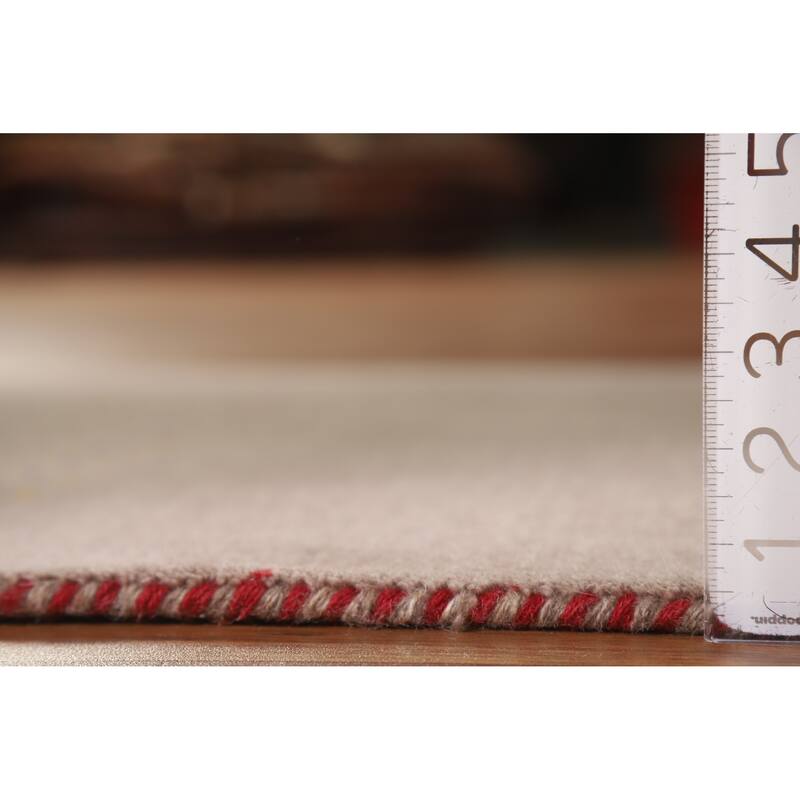 Hand Knotted Oriental 100% Wool Carpet Tribal Tribal Brown Gabbeh Runner Rug - 9' 10'' X 2' 8''