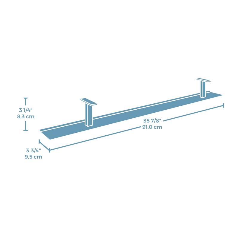 Metal Cord Management Trough, White