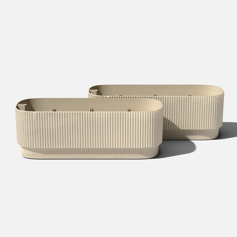 Veradek Demi Series 42'' Self-Watering Plastic Garden Bed - 42 inch - 2 Pack - Sand