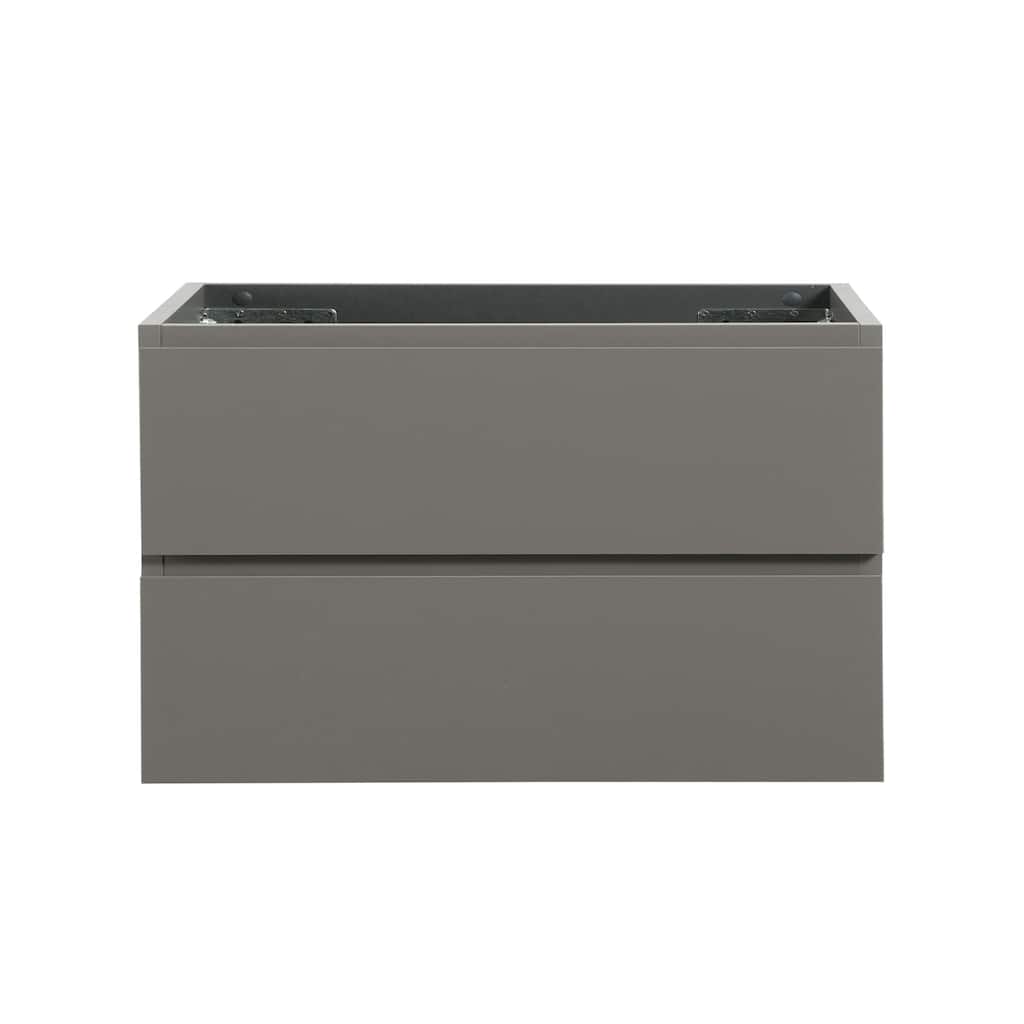 Wall mount cabinet WITHOUT basin,Gray color,With two drawers