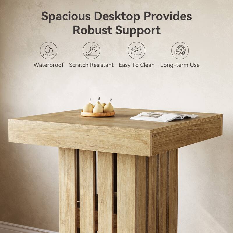 39.76" Square Bar Table, High Top Bar Height Pub Table - 31.5" W x 31.5" D x 39.76" H