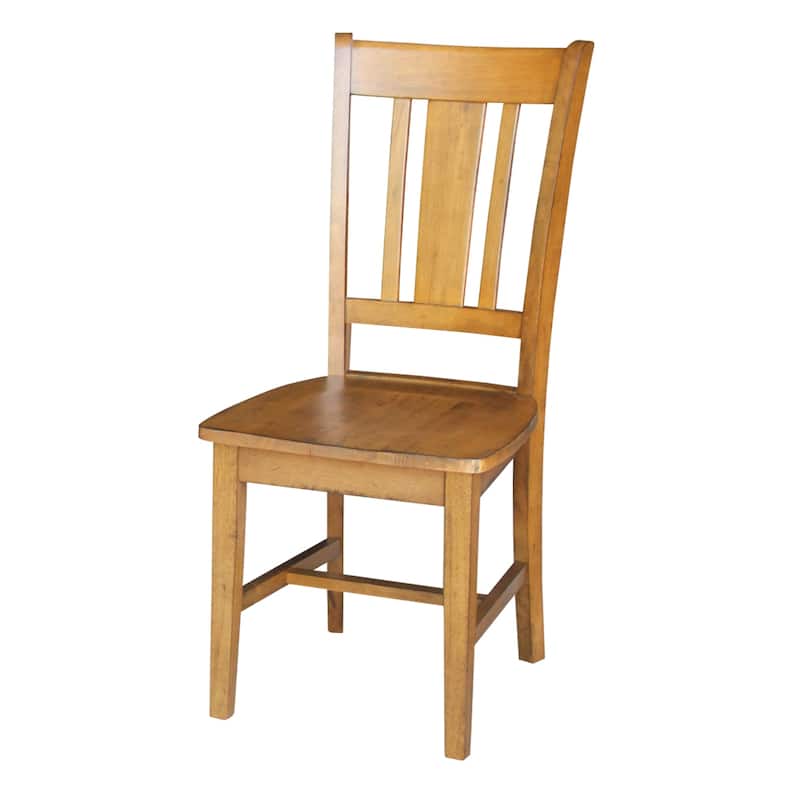 36" Round Top Pedestal Dining Table with 2 San Remo Chairs - 3 Piece Set