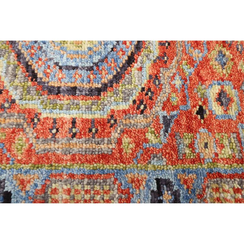 ECARPETGALLERY Hand-knotted Mamluk Light Red Wool Rug - 2'8 x 7'11