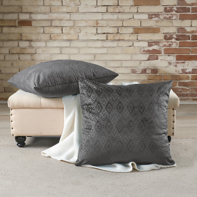 Tonopah Ikat Velvet Throw Pillow Cover Set, NO INSERT