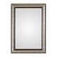 preview thumbnail 1 of 2, Uttermost Shefford Large Portrait Style Framed Wall Mirror Metallic Silver / Rustic Bronze