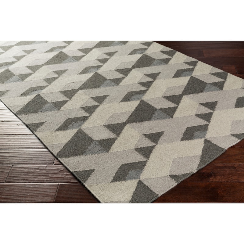Hand Woven Bollinger Wool Area Rug - 2'6" x 8' - Charcoal