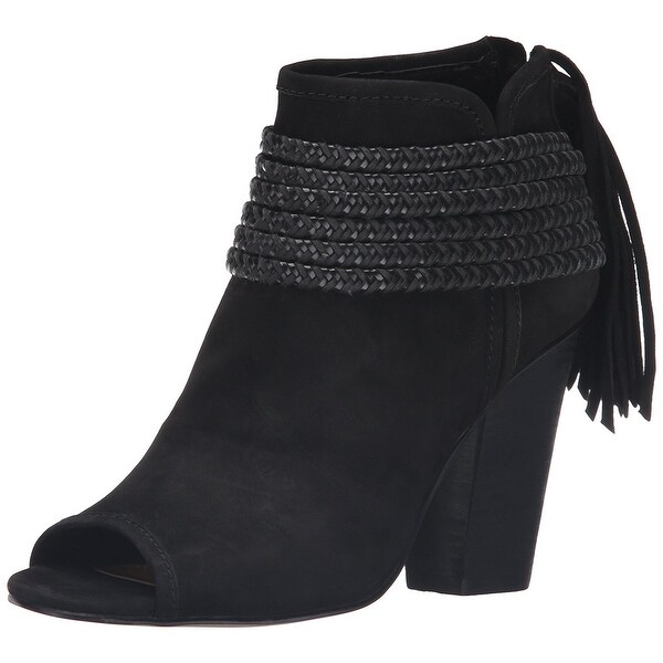BCBGeneration Womens Cinder Leather Open Toe Ankle Fashion Boots