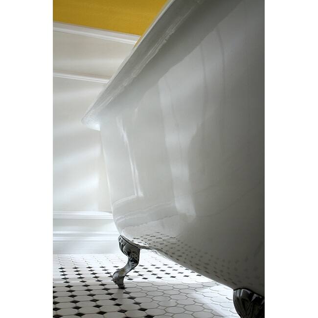 Kingston Brass Aqua Eden 60" Clawfoot Cast Iron Soaking Tub with