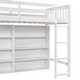 preview thumbnail 17 of 28, Twin Size Wood Loft Bed w/ 8 Open Storage Shelves and Built-in Ladder