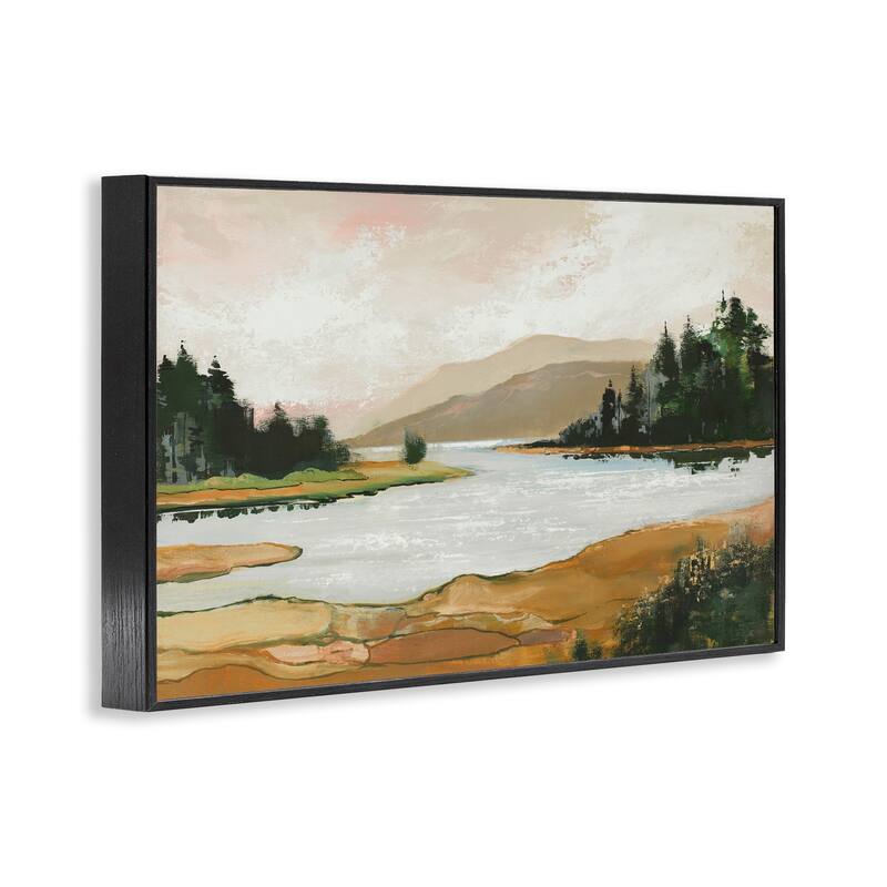 Stupell Relaxing Valley Lake Framed Giclee Art Design By Max Maxx