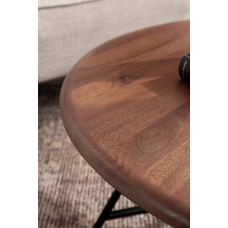 Kate and Laurel Pallson Round Wood Coffee Table