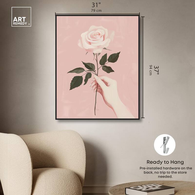 Gift of a Rose Canvas by Art Remedy