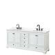 Option White, Black Trim, White Quartz Top