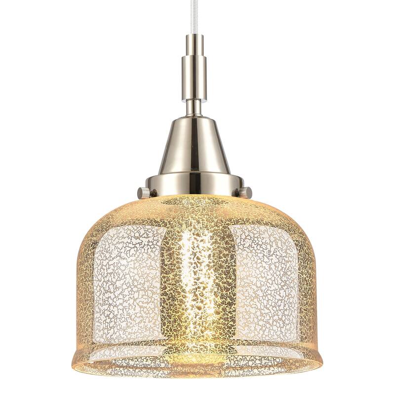 Innovations Lighting 447-1P-G78 Bell 8" Wide Mini Pendant with - Polished Nickel