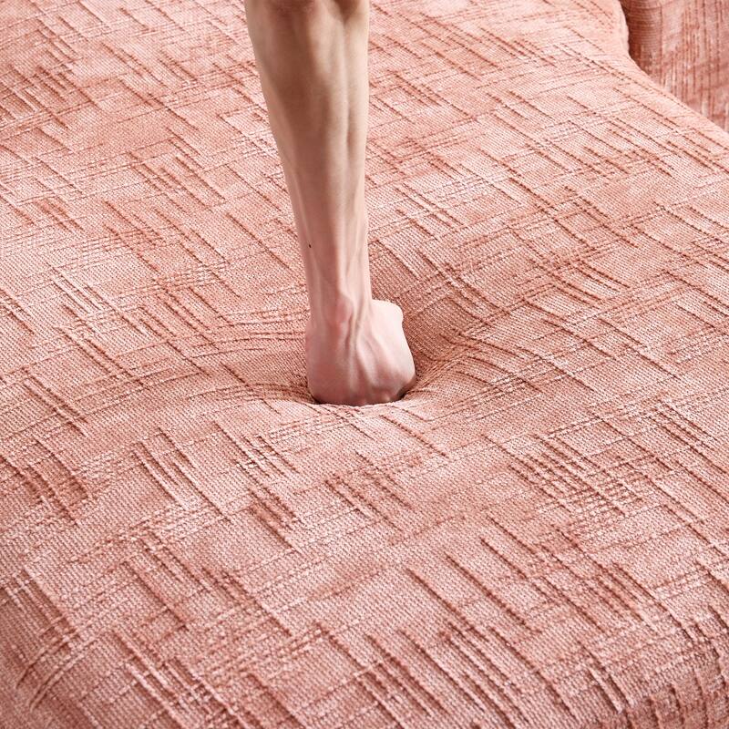 chenille L-shaped compressed sofa