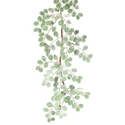 Silver Dollar Garland 4'L (Set of 2) Foam/Plastic - Green