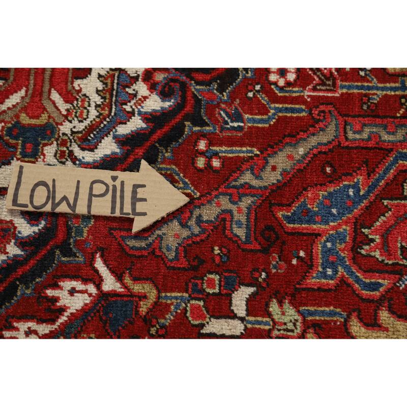 Hand Knotted Oriental 100% Wool Carpet Traditional Medallion Red Heriz (serapi) Area Rug - 15' 0'' X 11' 8''