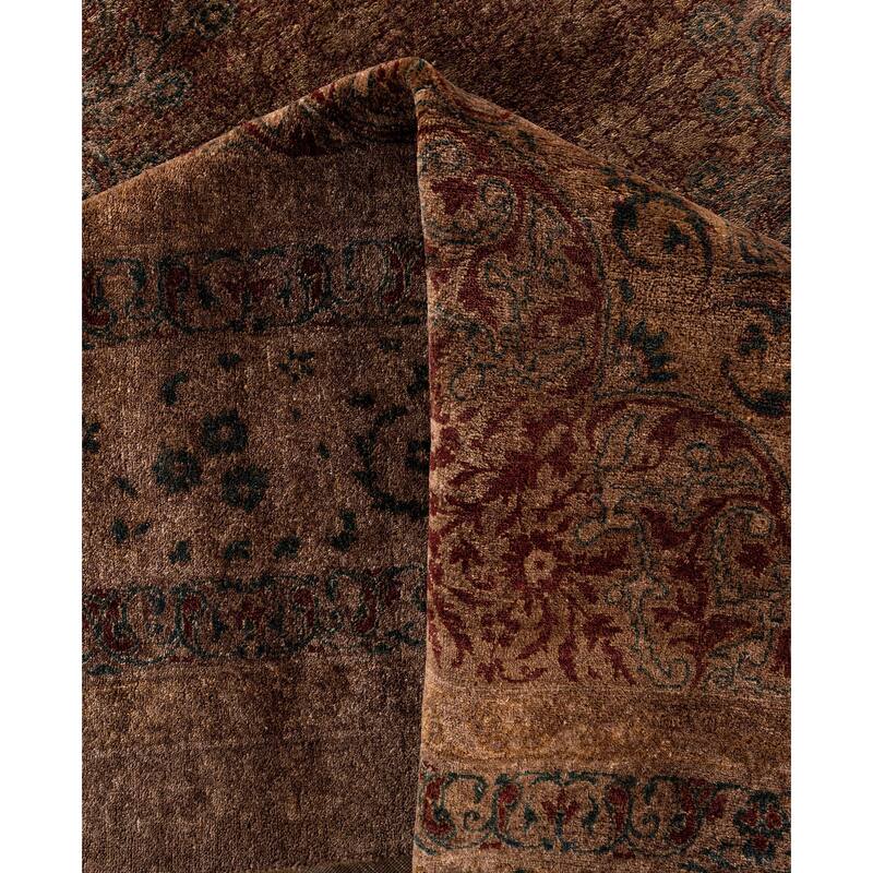 Overdyed One-of-a-Kind Hand-Knotted Area Rug - Brown - 9' 3" x 11' 9"