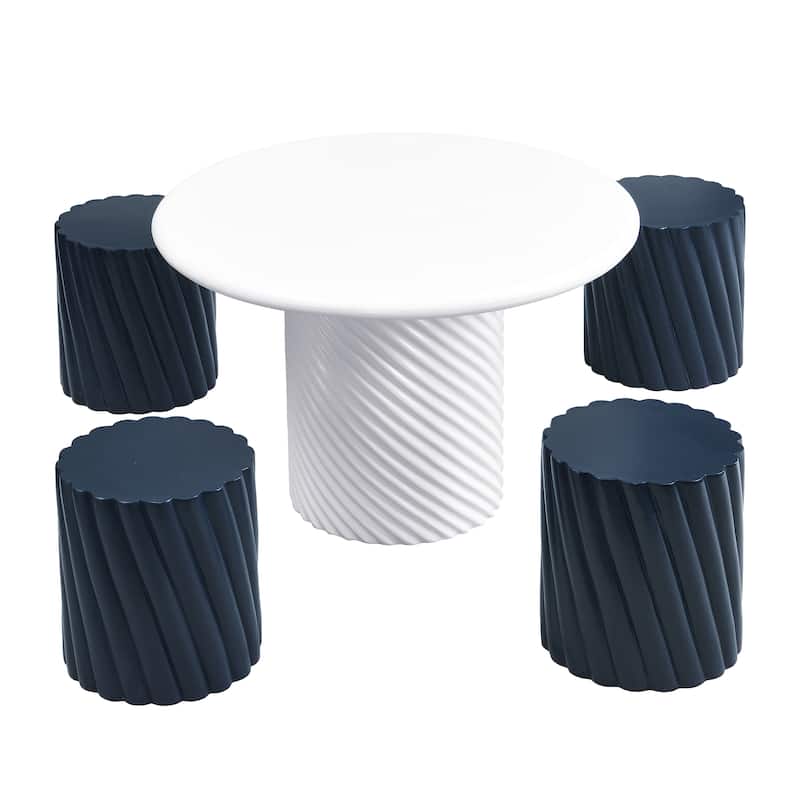 Christopher Knight Home - Modern Outdoor All-Weather Patio Table Set with MGO Construction