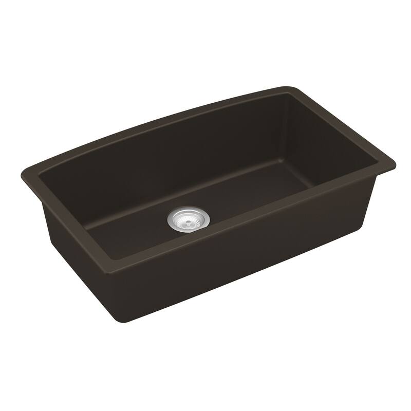 Karran Undermount Quartz 32 in. Single Bowl Kitchen Sink Kit