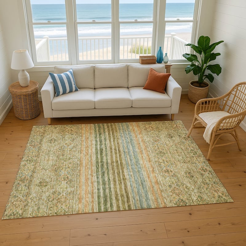 Premium Washable Super Soft Boho Stripes Mayfield Rug