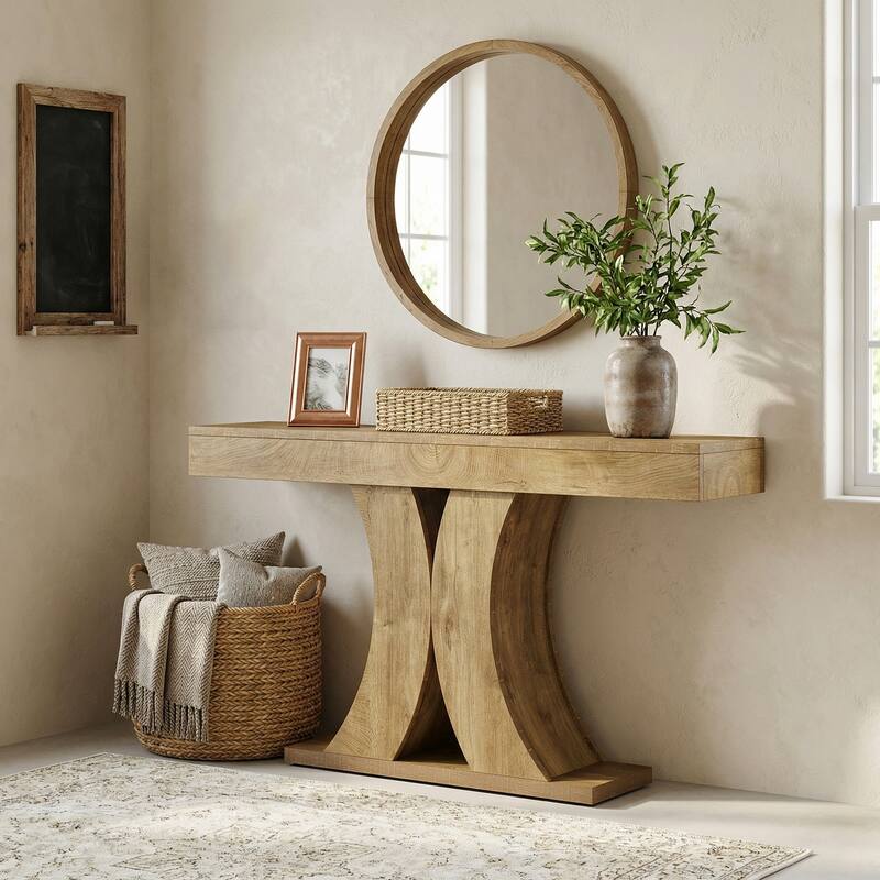 59" Farmhouse Console Table for Living Room, Hallway, Entrance