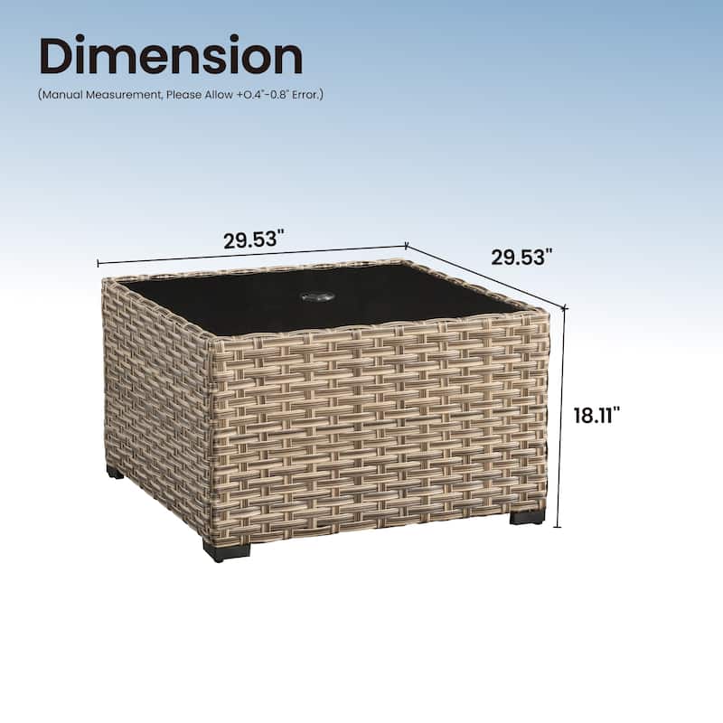 ​​OVIOS Square Umbrella Coffee Table​​