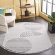 preview thumbnail 3 of 10, SAFAVIEH Alamo Kyeon Modern Rustic Rug 6'7" Round - Ivory/Grey - Round