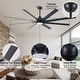 preview thumbnail 11 of 83, YUHAO 84 In. Indoor/Outdoor Modern Industrial Large Windmill Aluminum Blade Ceiling Fans With Lights, Quiet DC Motor and Remote