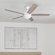 preview thumbnail 13 of 30, Copper Grove Mills 52-inch Modern White LED Ceiling Fan with Remote