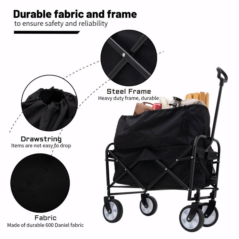Minimeetall Multi-Use Bag & Collapsible Foldable Wagon Cart