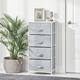mDesign Vertical Dresser Storage Tower with 4 Drawers