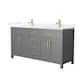 Option Dark Gray / White Quartz Top / Brushed Gold