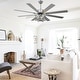 preview thumbnail 3 of 20, Chichoice 65" Industrial Caged Ceiling Fan with Light and Remote, 6-Speed DC Motor Large Ceiling Fan