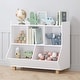preview thumbnail 1 of 5, COSTARS Toy Storage Organizer, Kids Bookshelf and Toy Storage with Legs, 5 Cube Storage Organizer White