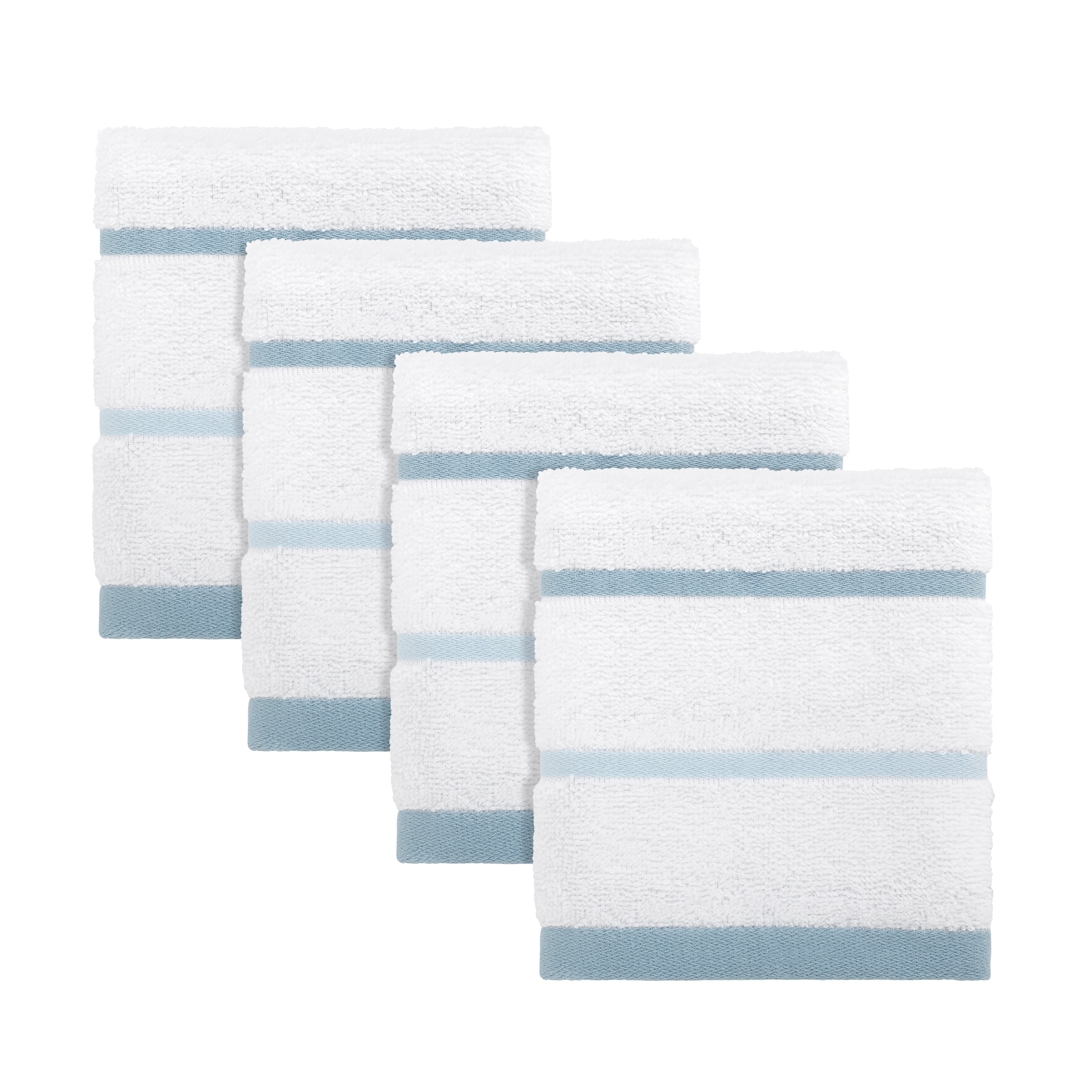 Izod Sandbar Blue 4-Pack Washcloth Set
