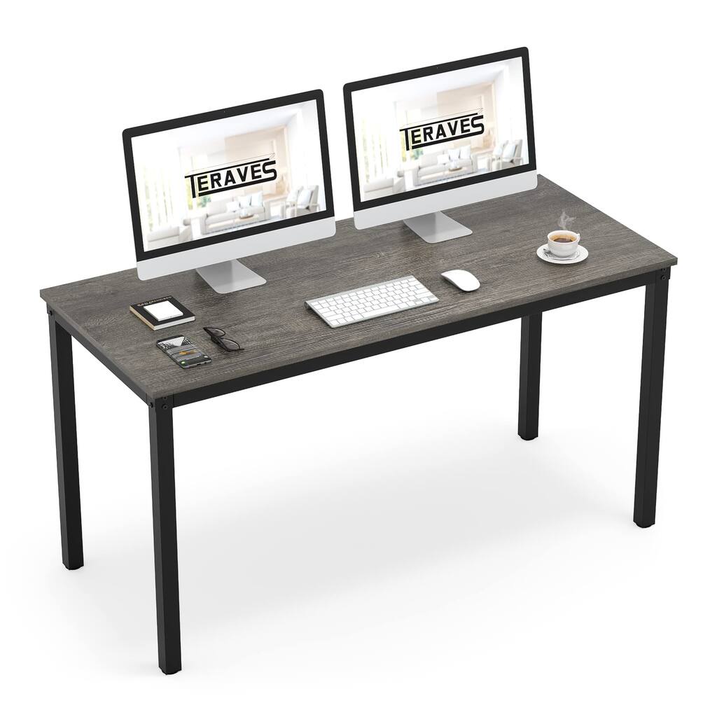 Computer Desk/Dining Table Office Desk Sturdy Writing Workstation for Home Office (47.24", Black Oak)