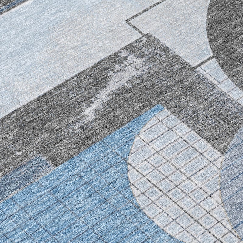 HomeRoots Geometric Modern Rectangle Outdoor Rug