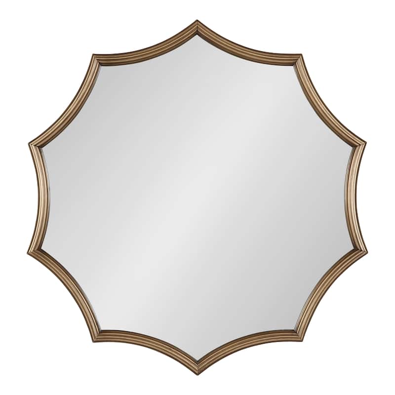 Kate and Laurel Lalina Scalloped Round Framed Accent Mirror
