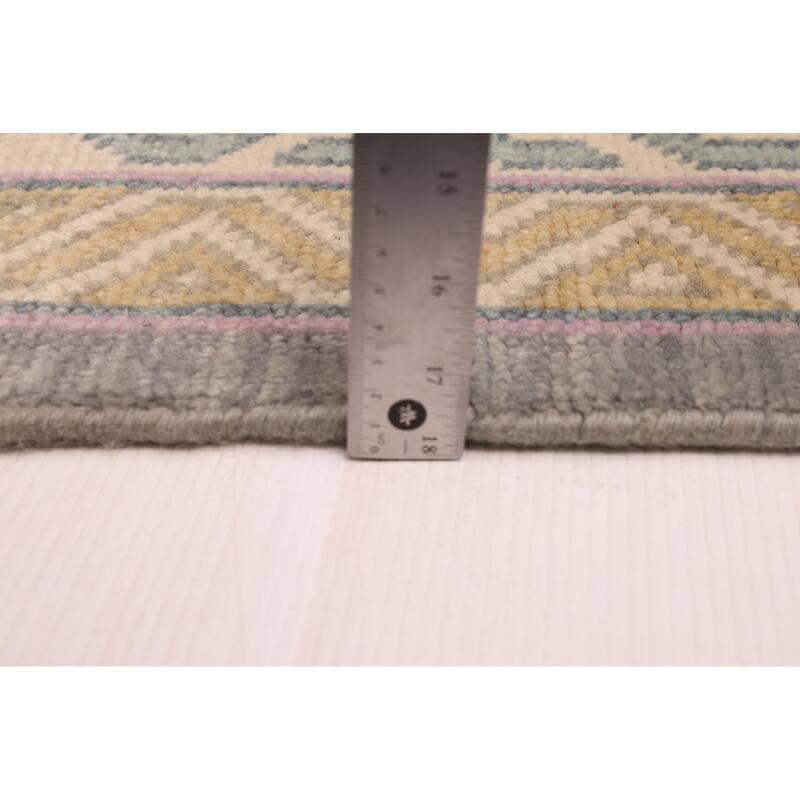 ECARPETGALLERY Hand-knotted Modern Oushak Dark Grey Wool Rug - 9'9 x 13'9