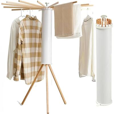 Foldable Tripod Clothes Drying Rack - Portable Design
