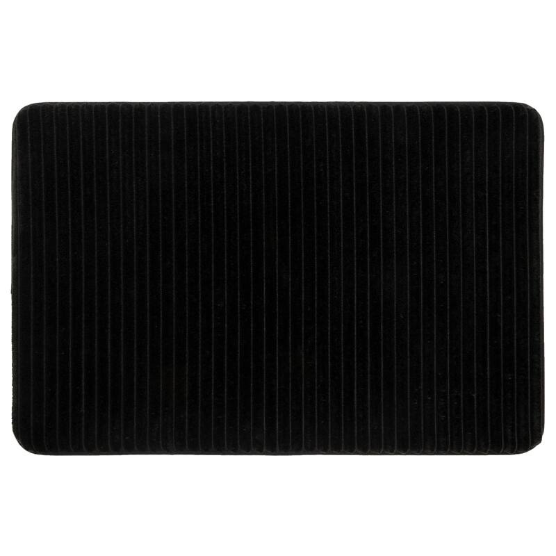 Mohawk Home Roswell Ribbed Bath Mat - 1' 8" x 2' 6" - Rich Black