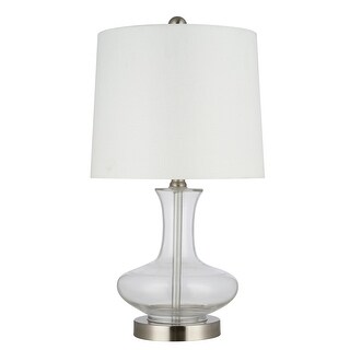 20.5" Clear Glass Table Lamp, LED bulb included - 11x11x20.25 - Bed ...