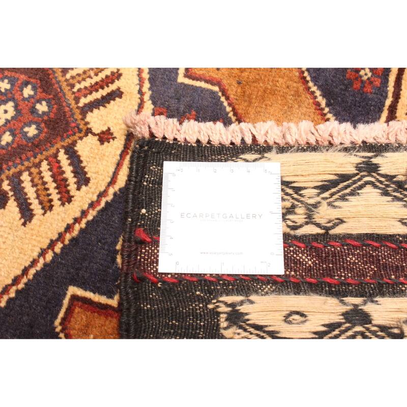 ECARPETGALLERY Hand-knotted Teimani Dark Navy Wool Rug - 2'8 x 4'9