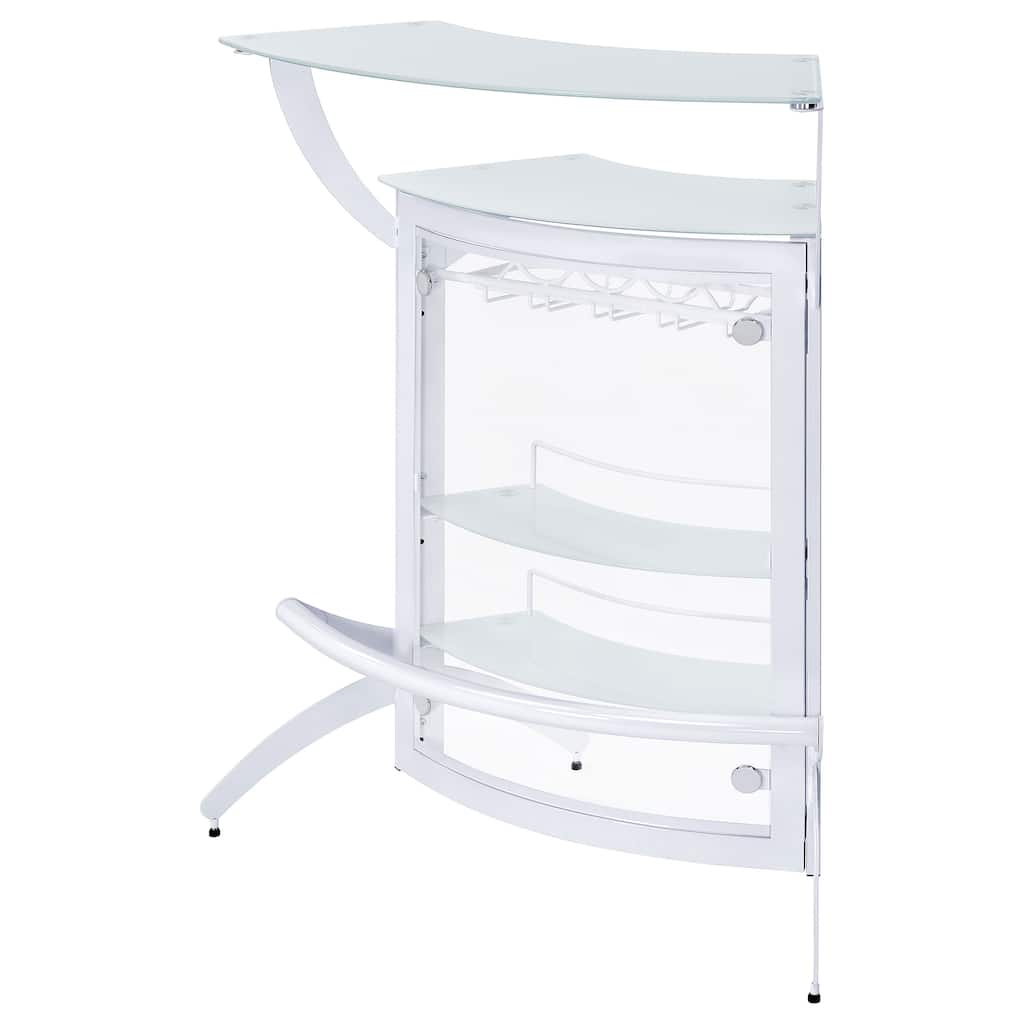 Dallas 2-shelf Curved Freestanding Home Bar Cabinet